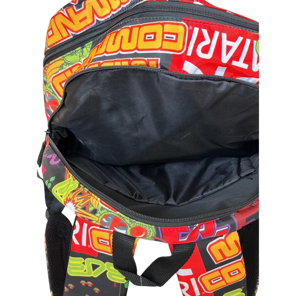 Atari Backpack NEW Retro Video Game Collage Print Padded Laptop Sleeve - Picture 4 of 6